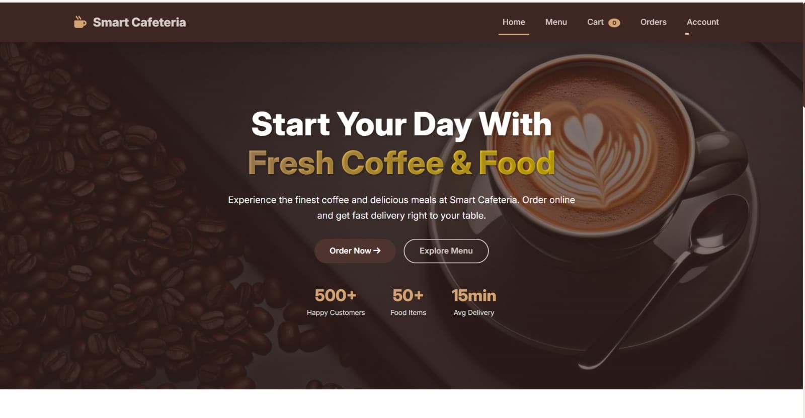 Smart Cafeteria project preview
